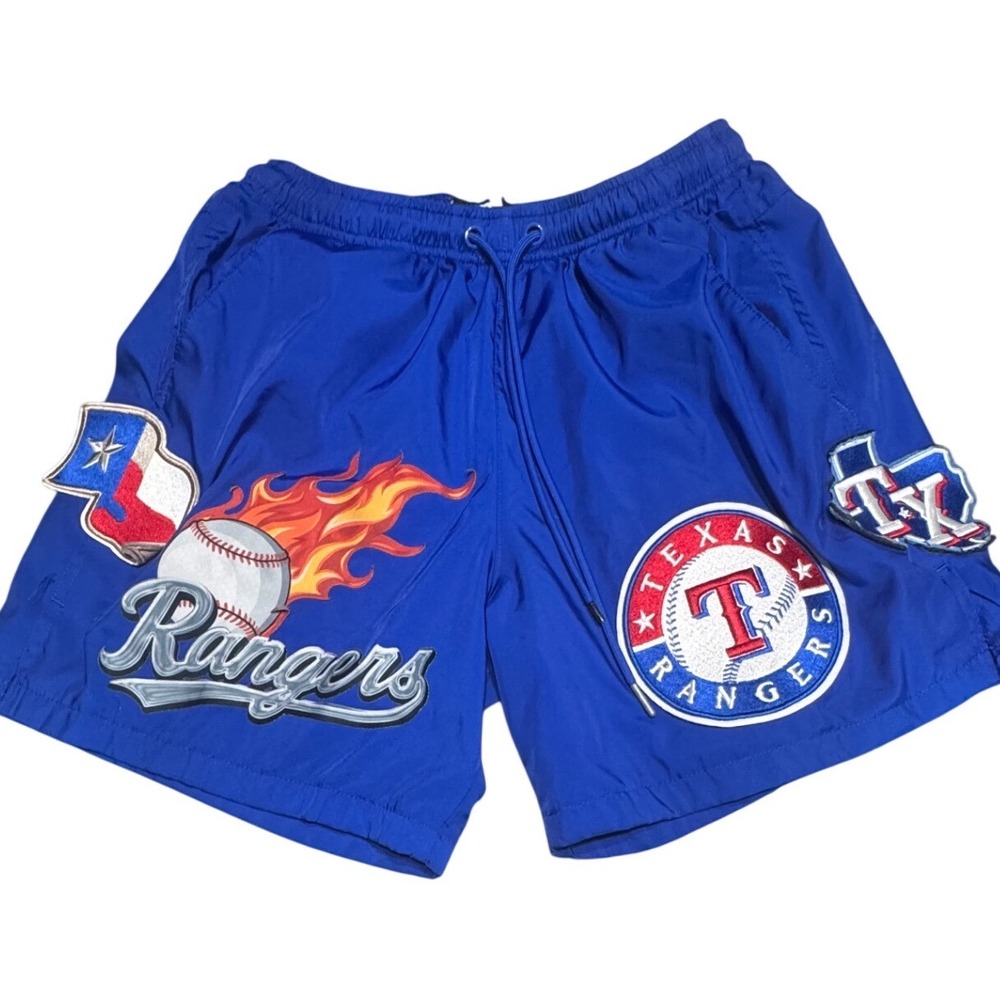 Pro Standard Texas Rangers Shorts Mens Small‎ Embroidered Blue MLB Blokcore